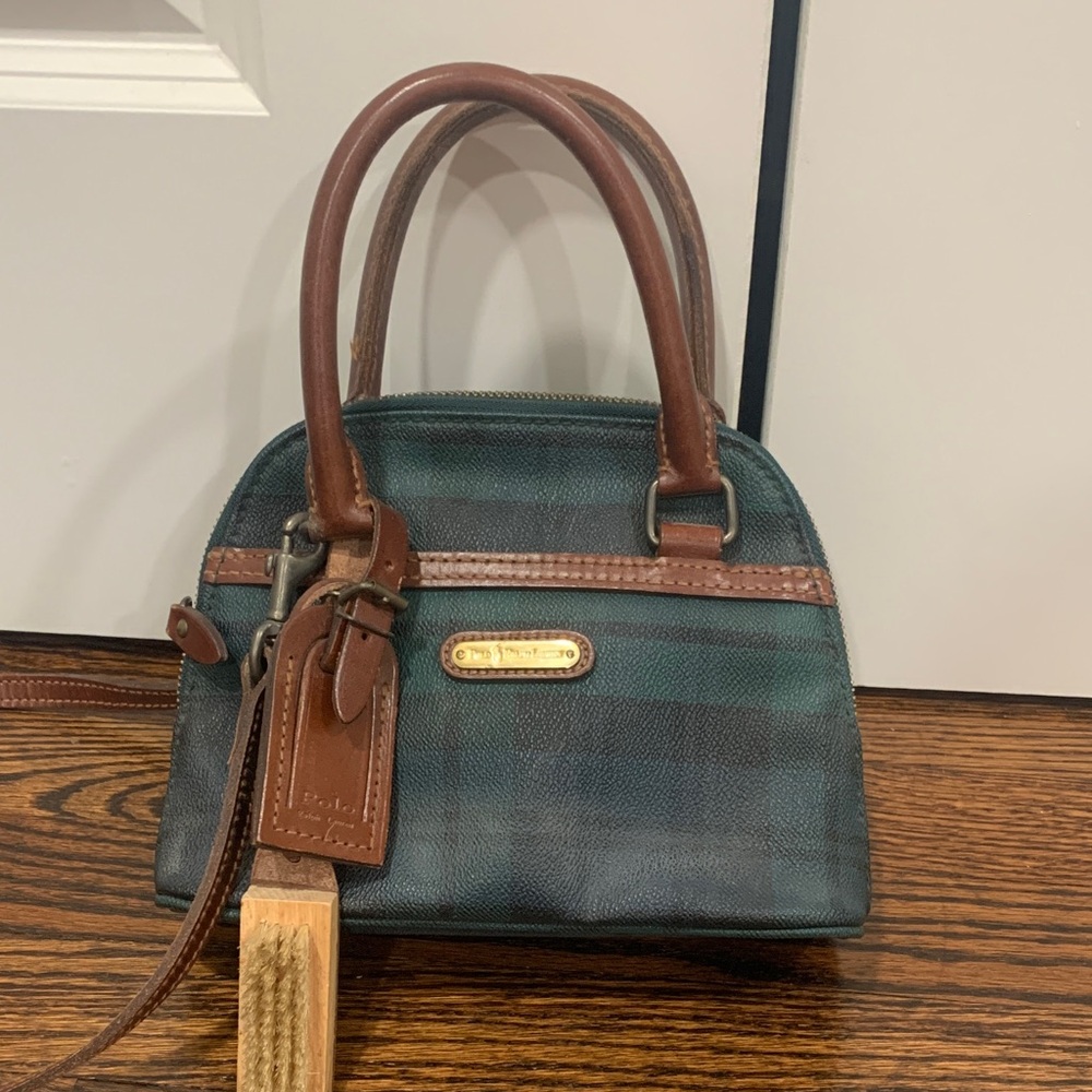 Vintage Polo by Ralph Lauren Green and Brown Mini Bag